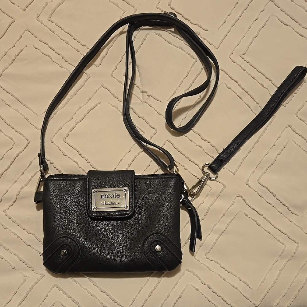 Nicole Miller Black Crossbody Bag